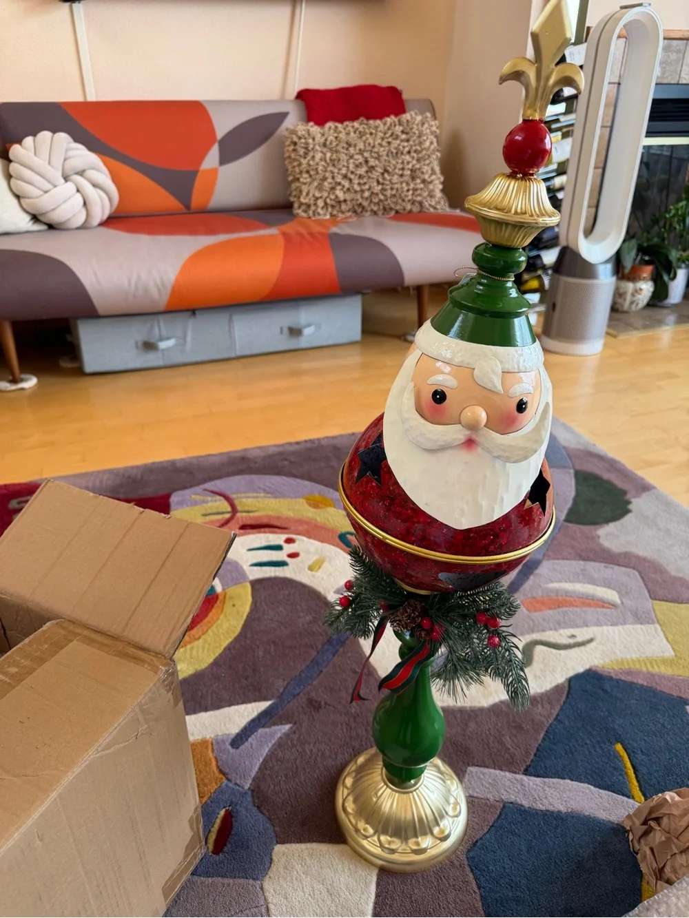 Mark Roberts Lighted Santa With Halley Berry Finial, 35”